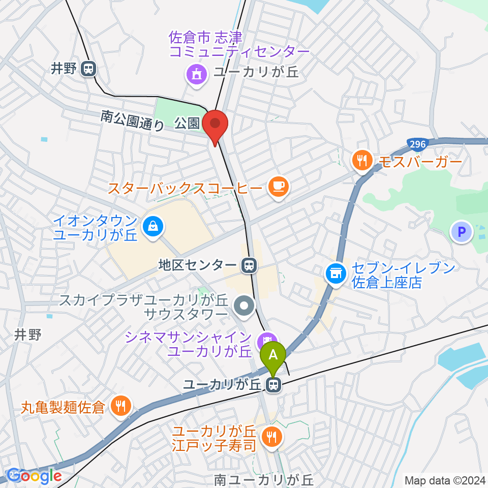 ユーカリが丘ヴァンガード周辺のホテル一覧地図