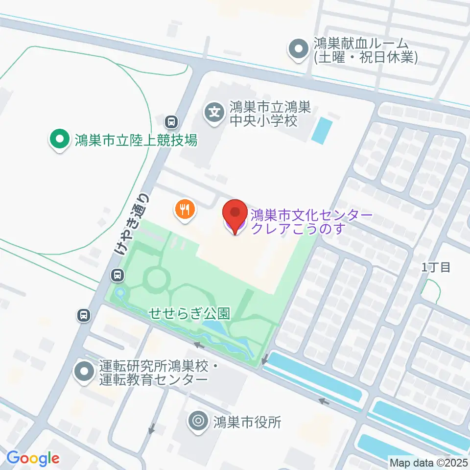 鴻巣市文化センター クレアこうのす周辺のホテル一覧地図