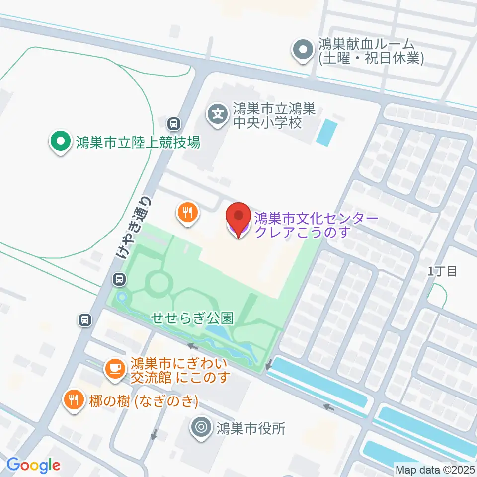 鴻巣市文化センター クレアこうのす周辺のホテル一覧地図