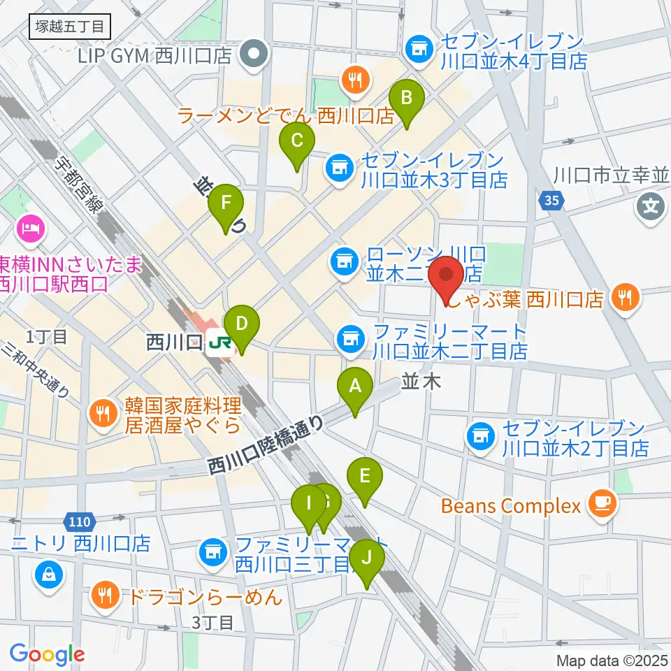 西川口Hearts周辺のホテル一覧地図