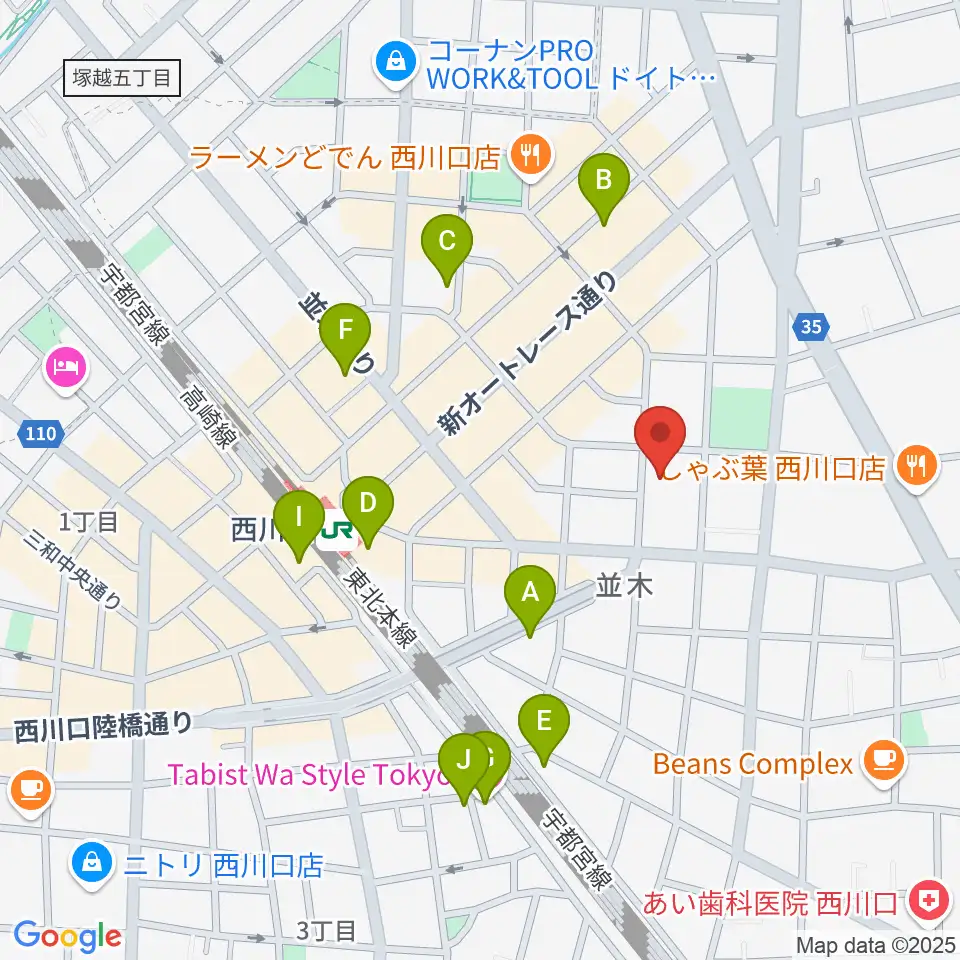 西川口Hearts周辺のホテル一覧地図