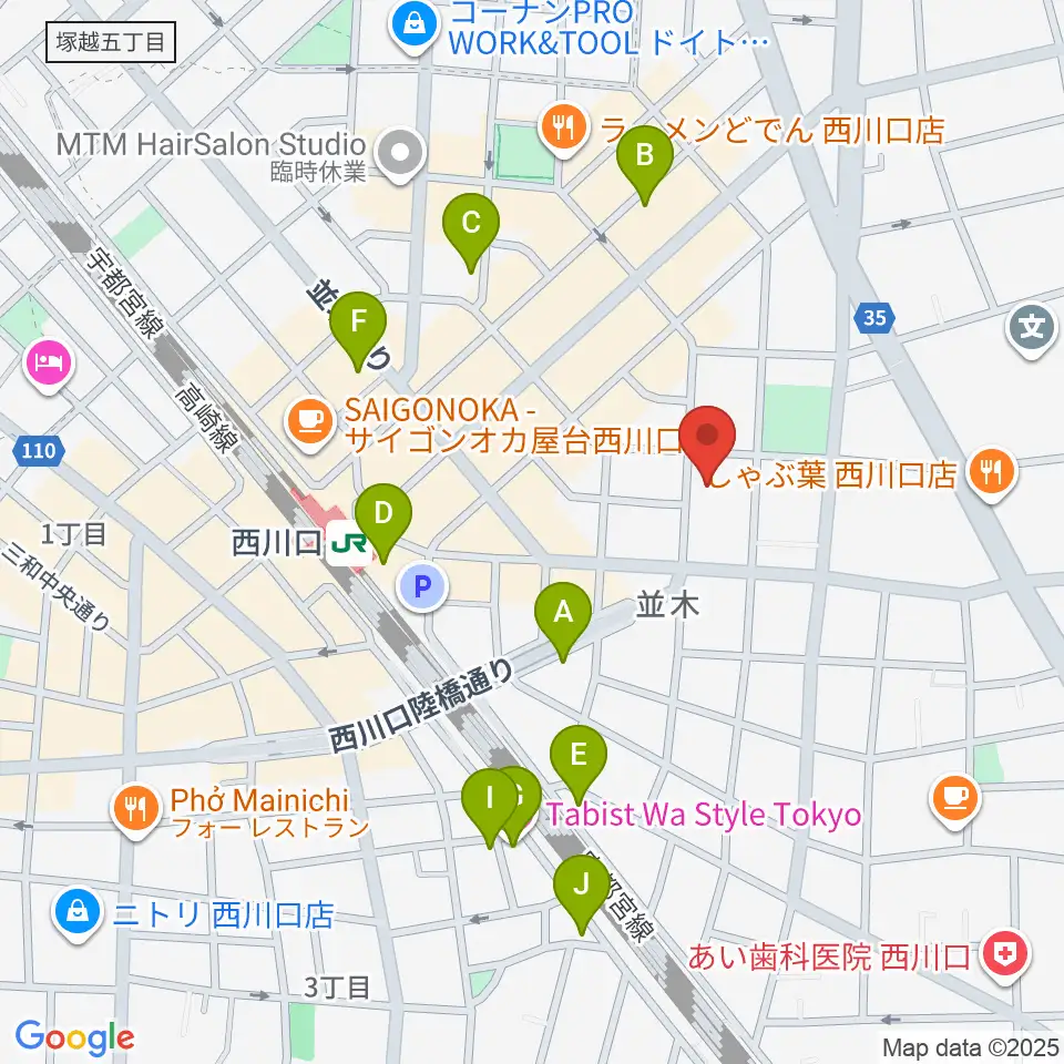 西川口Hearts周辺のホテル一覧地図