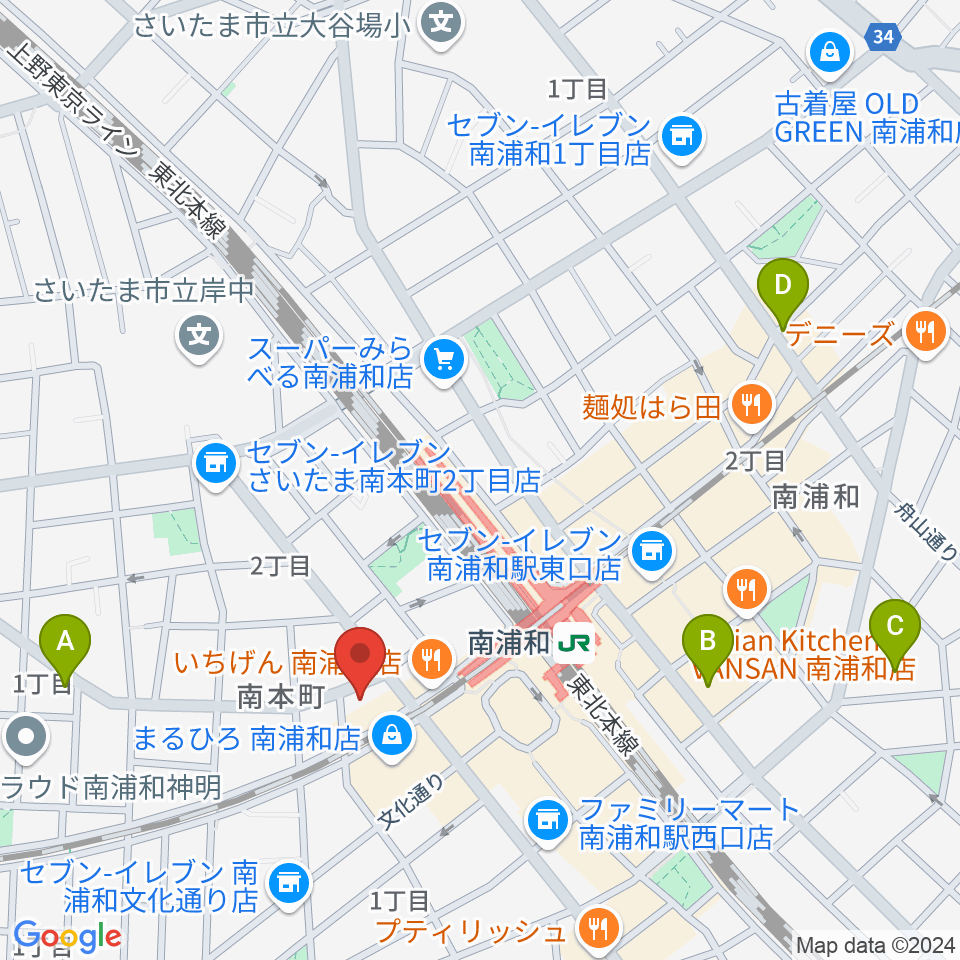 宮内家周辺のホテル一覧地図