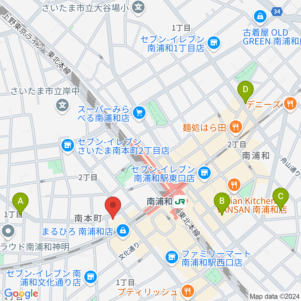 宮内家周辺のホテル一覧地図