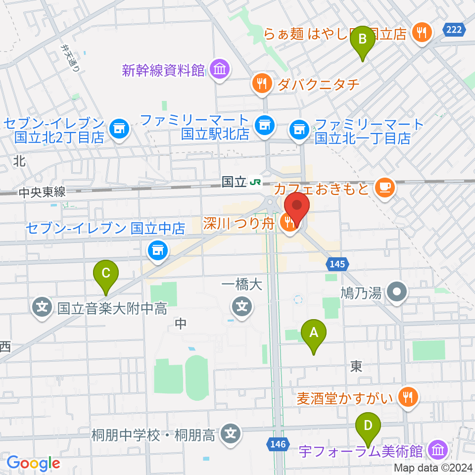 ハーバーライト周辺のホテル一覧地図