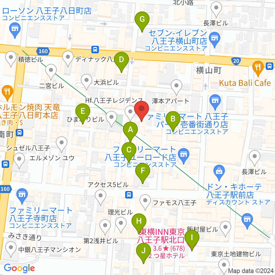 びー玉周辺のホテル一覧地図