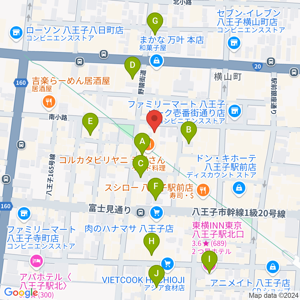 びー玉周辺のホテル一覧地図