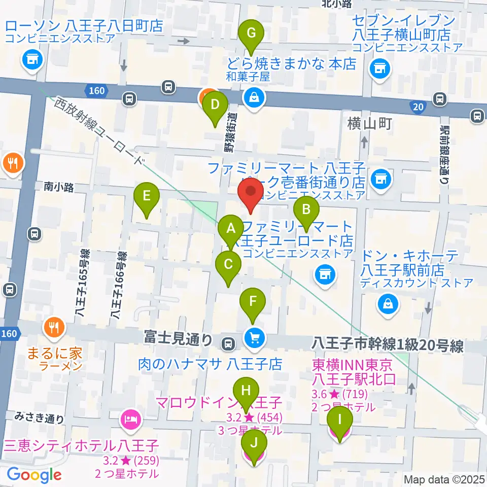 びー玉周辺のホテル一覧地図