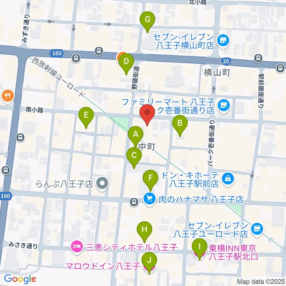 びー玉周辺のホテル一覧地図