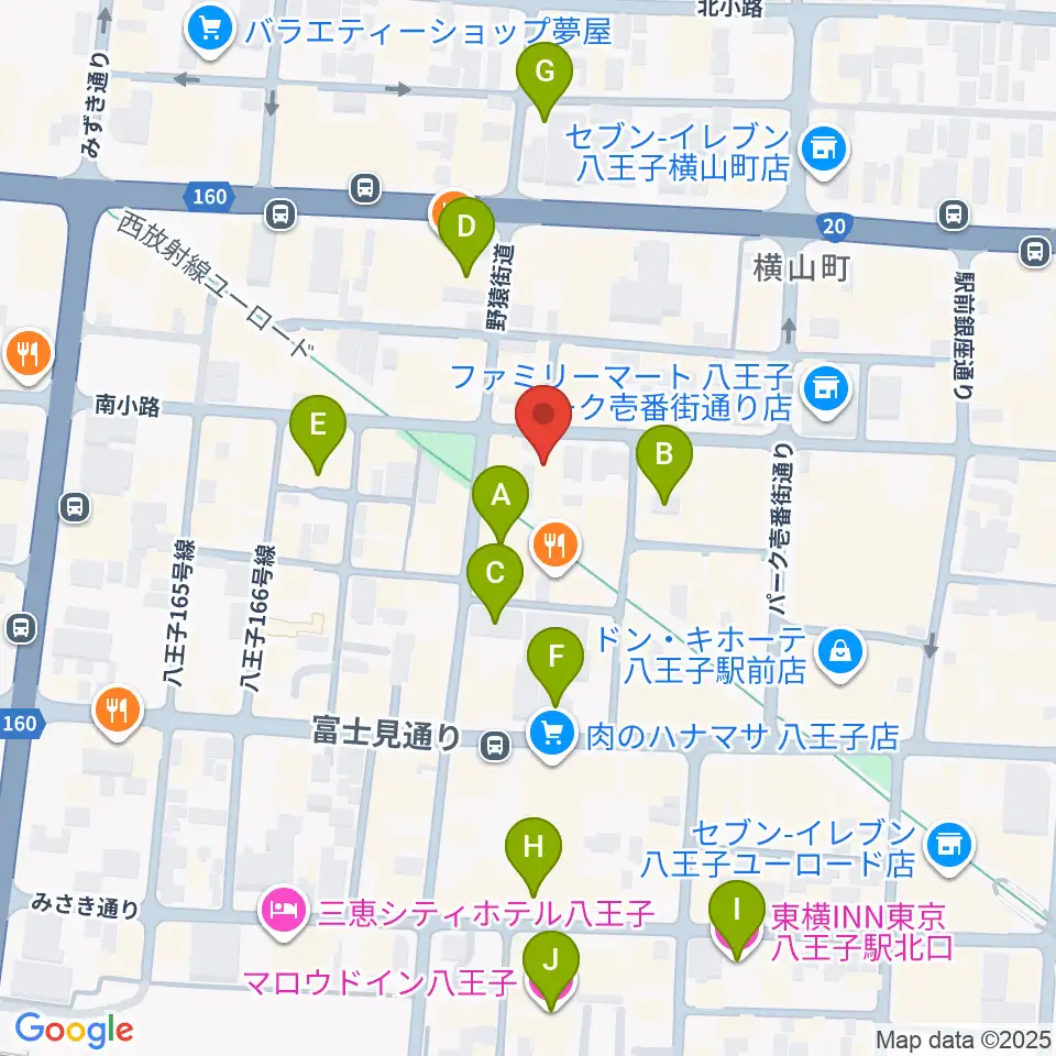 びー玉周辺のホテル一覧地図