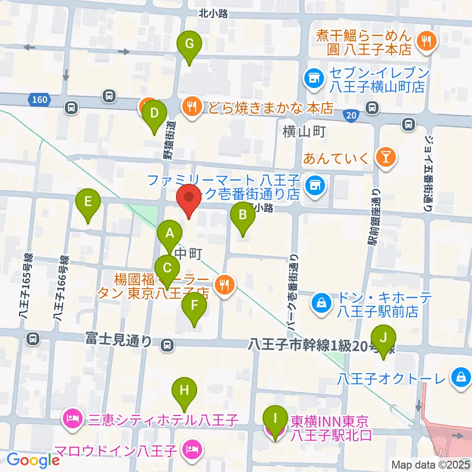 びー玉周辺のホテル一覧地図