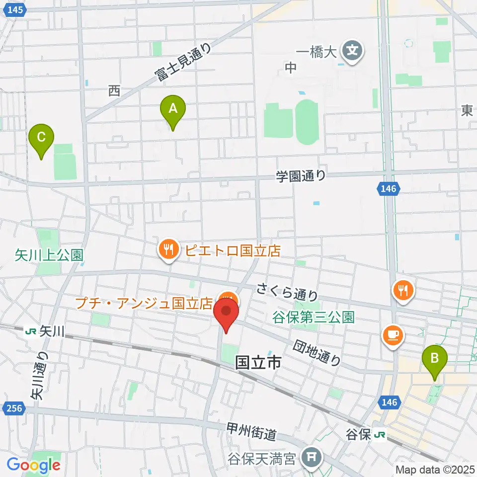 FSXホール周辺のホテル一覧地図