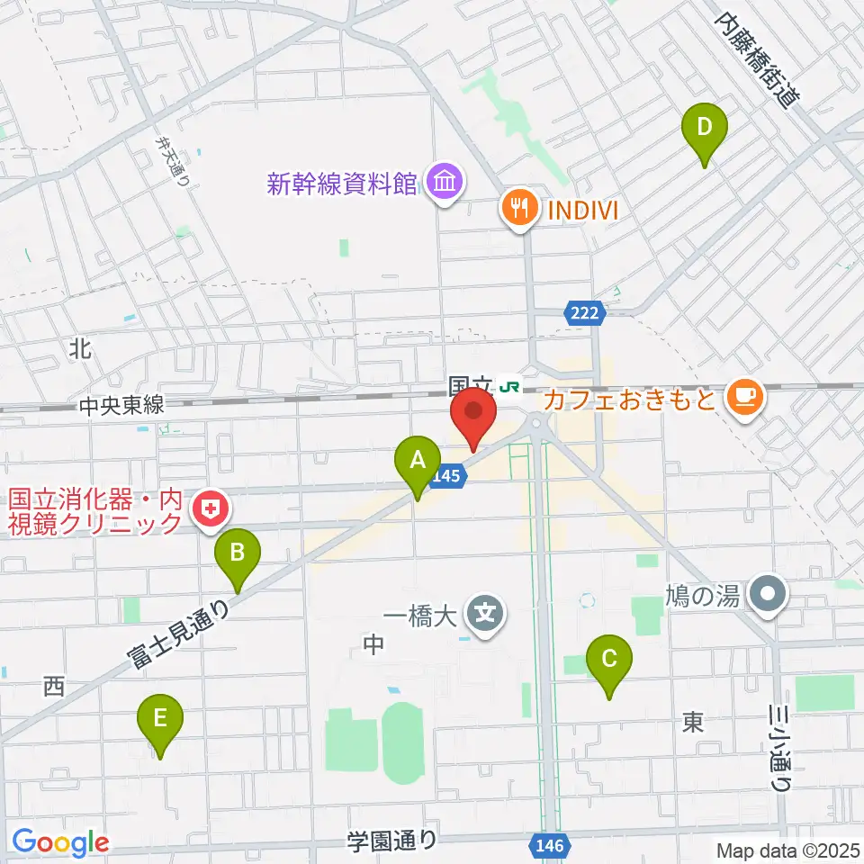 国立NO TRUNKS周辺のホテル一覧地図