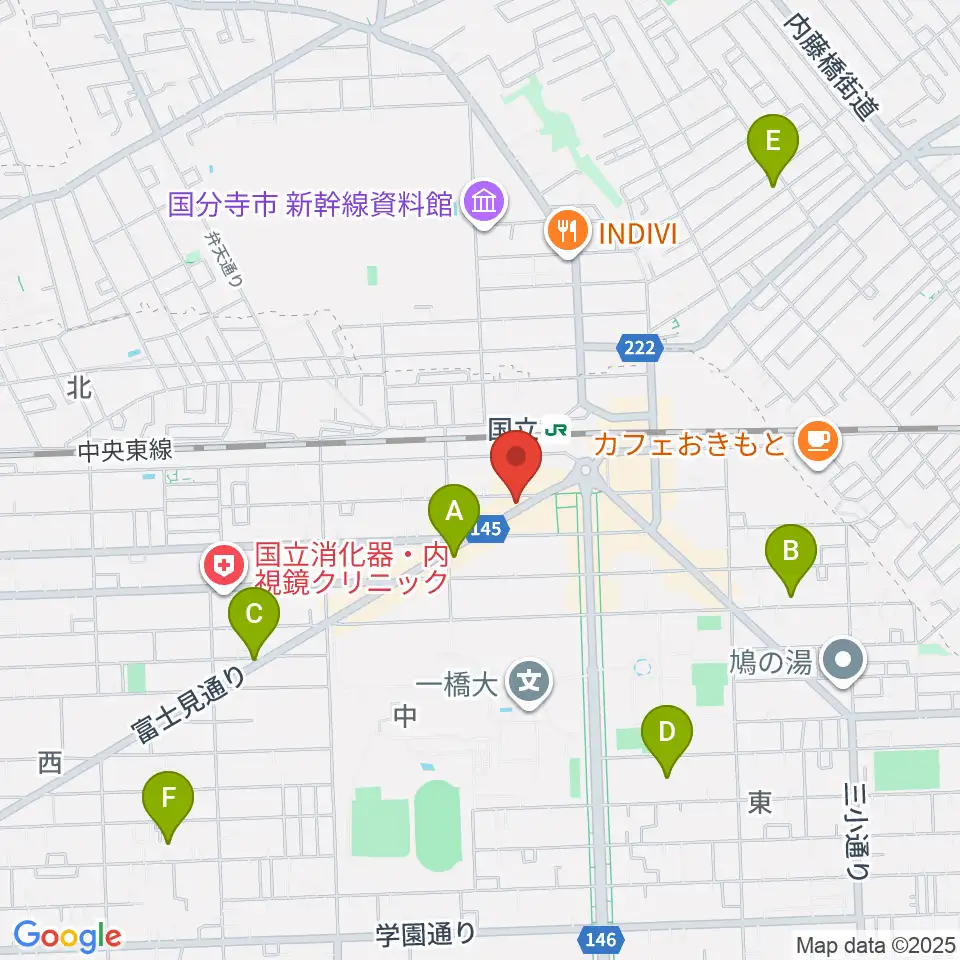 国立NO TRUNKS周辺のホテル一覧地図