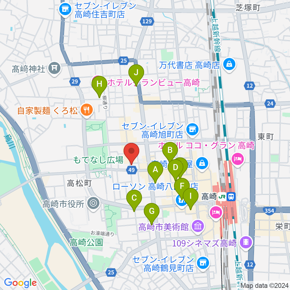 アースヴォーカルスタジオ周辺のホテル一覧地図