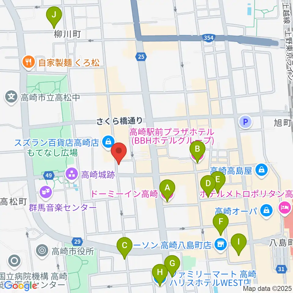 アースヴォーカルスタジオ周辺のホテル一覧地図