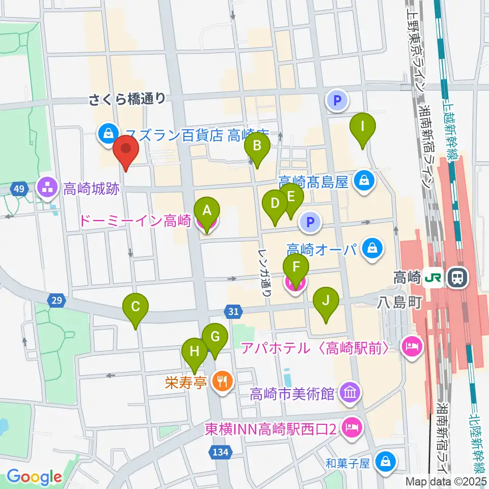 アースヴォーカルスタジオ周辺のホテル一覧地図