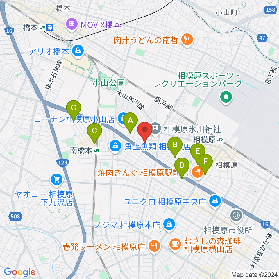 ベルベットルームスタジオ周辺のホテル一覧地図