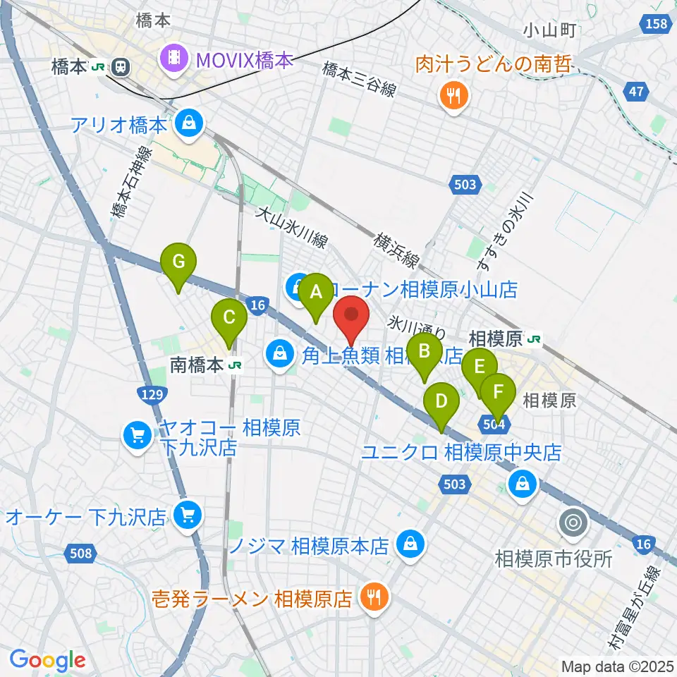 ベルベットルームスタジオ周辺のホテル一覧地図