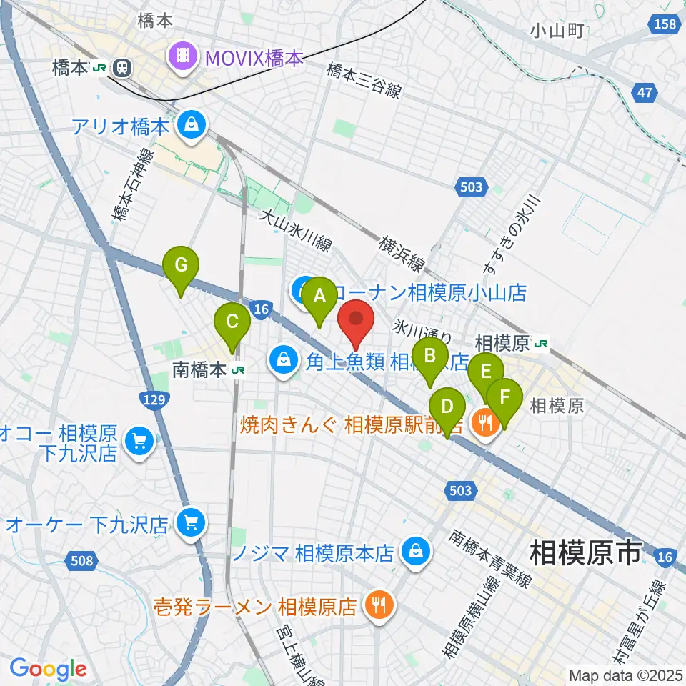 ベルベットルームスタジオ周辺のホテル一覧地図