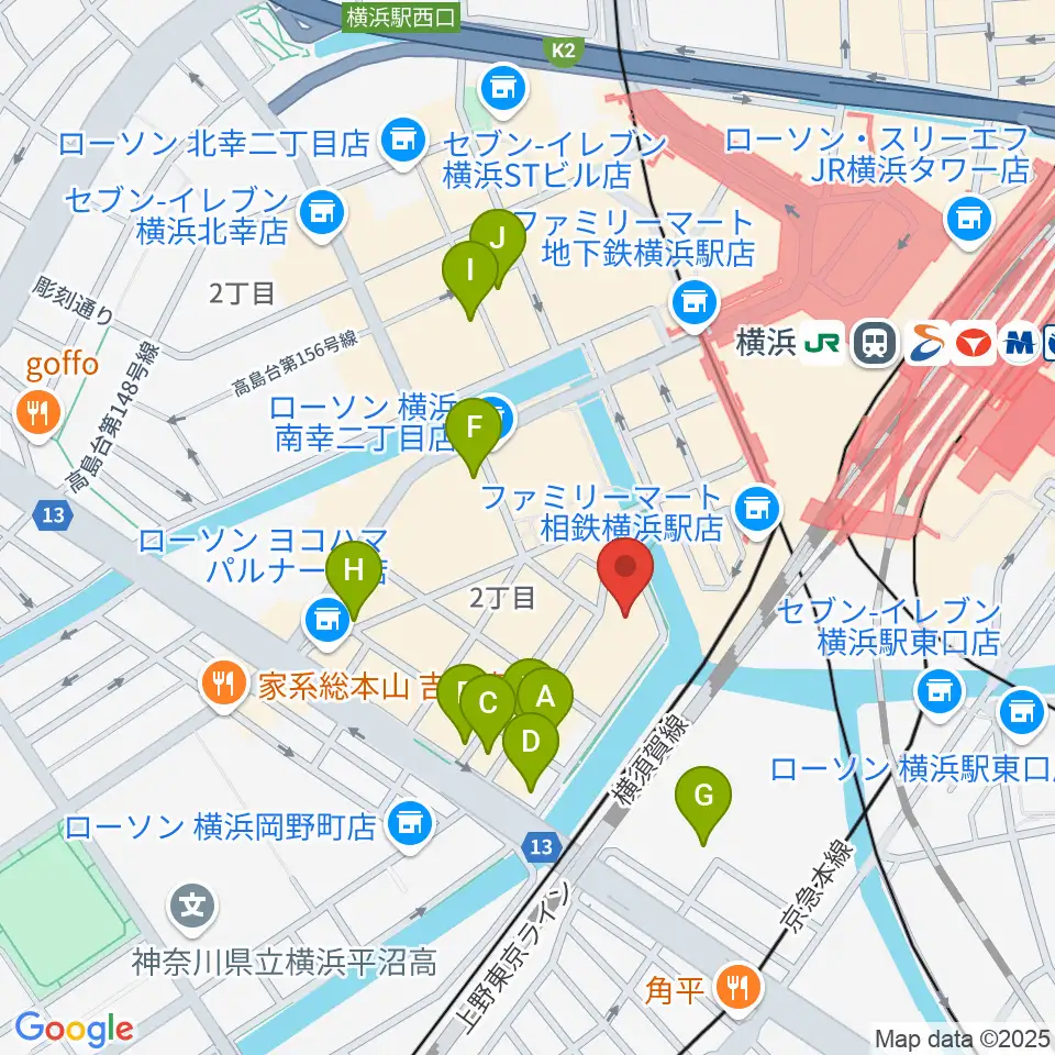 横浜サムズアップ周辺のホテル一覧地図