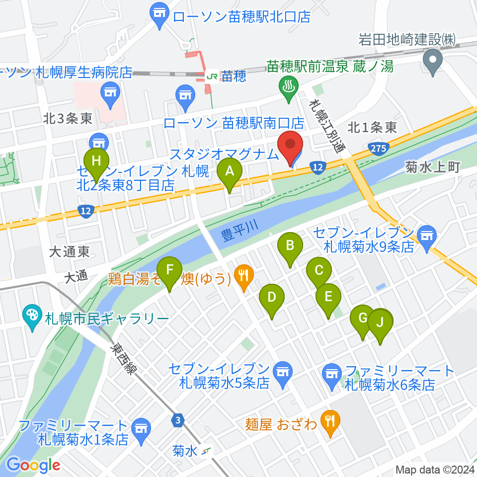 スタジオマグナム周辺のホテル一覧地図