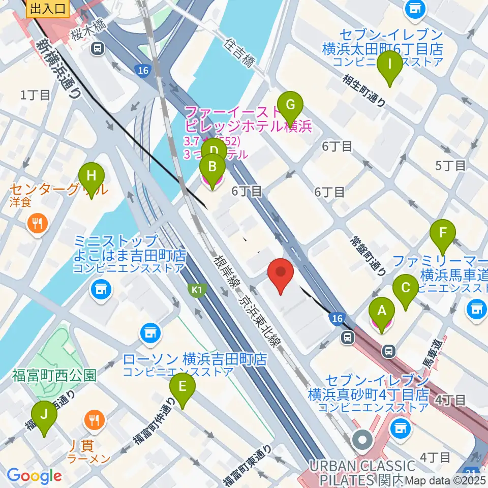 R's TRIBECA周辺のホテル一覧地図