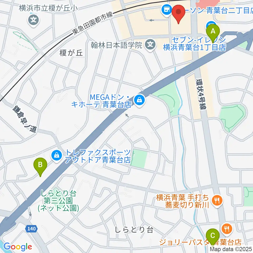 フィリアホール 横浜市青葉区民文化センター周辺のホテル一覧地図