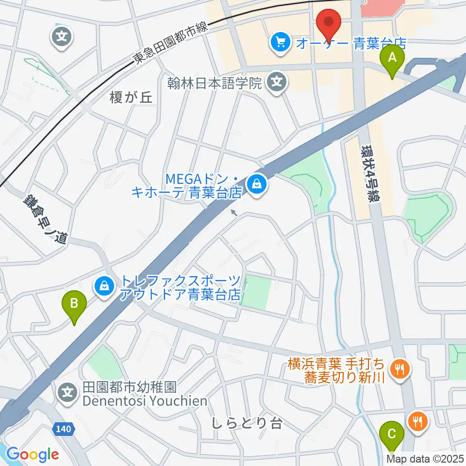 フィリアホール 横浜市青葉区民文化センター周辺のホテル一覧地図
