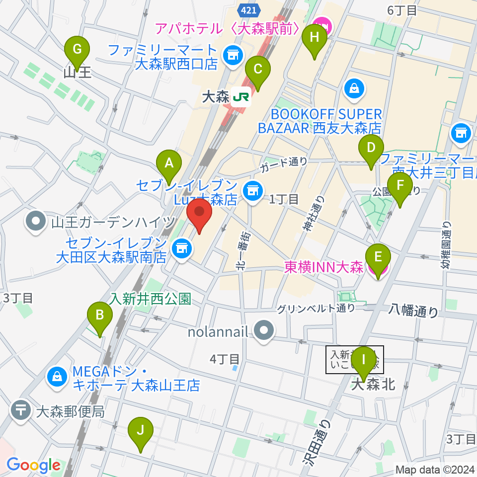 フォーク居酒屋 風に吹かれて周辺のホテル一覧地図