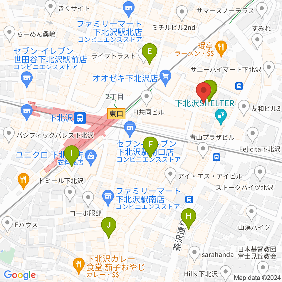 下北沢 music bar rpm周辺のホテル一覧地図