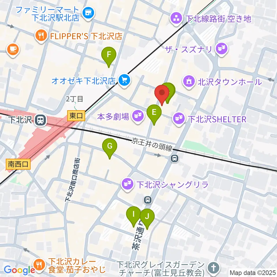 下北沢 music bar rpm周辺のホテル一覧地図