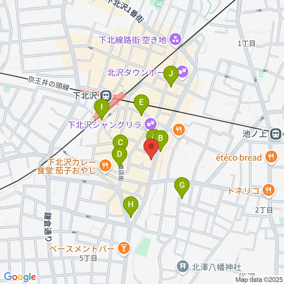 下北沢MOSAiC周辺のホテル一覧地図