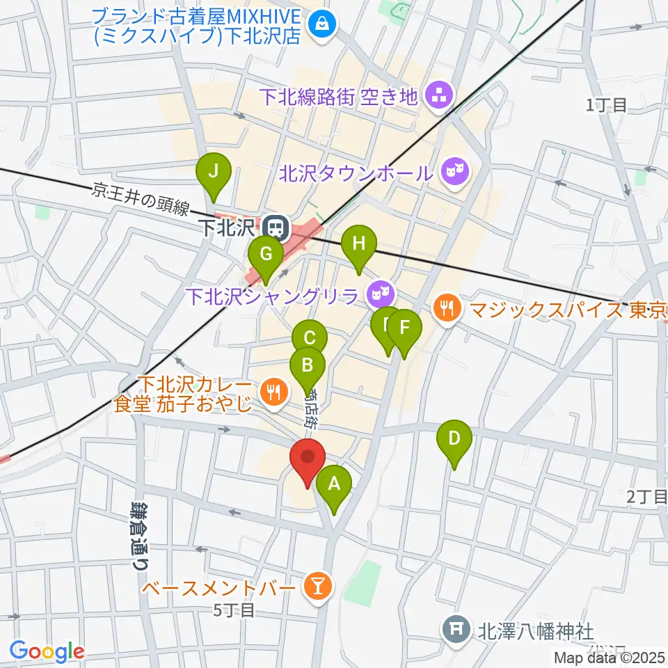 下北沢440周辺のホテル一覧地図