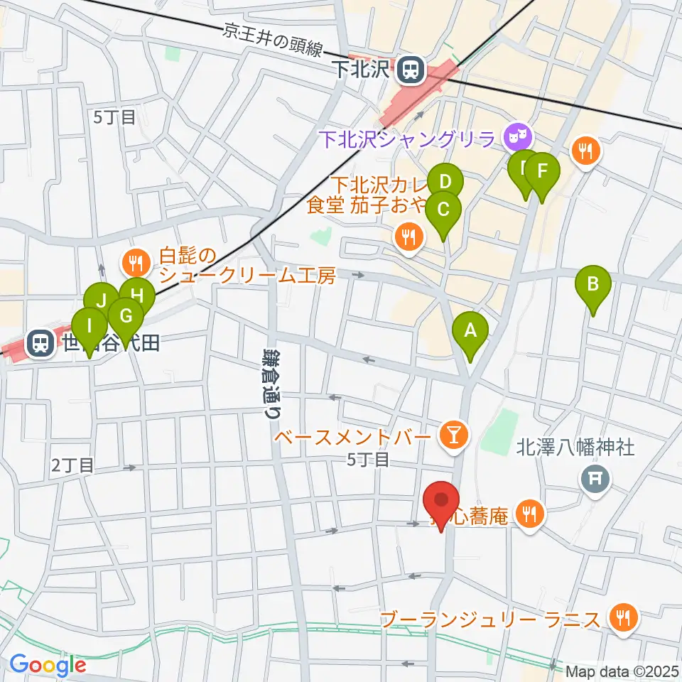 下北沢ビッグマウス周辺のホテル一覧地図