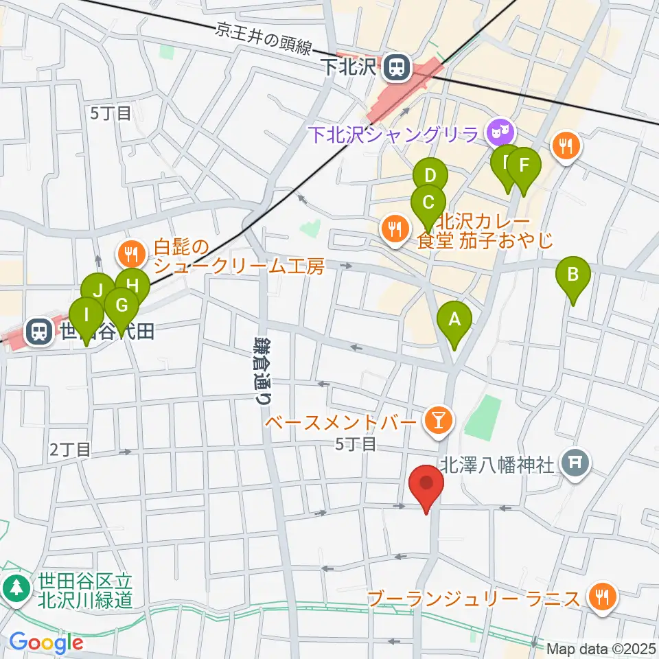 下北沢ビッグマウス周辺のホテル一覧地図