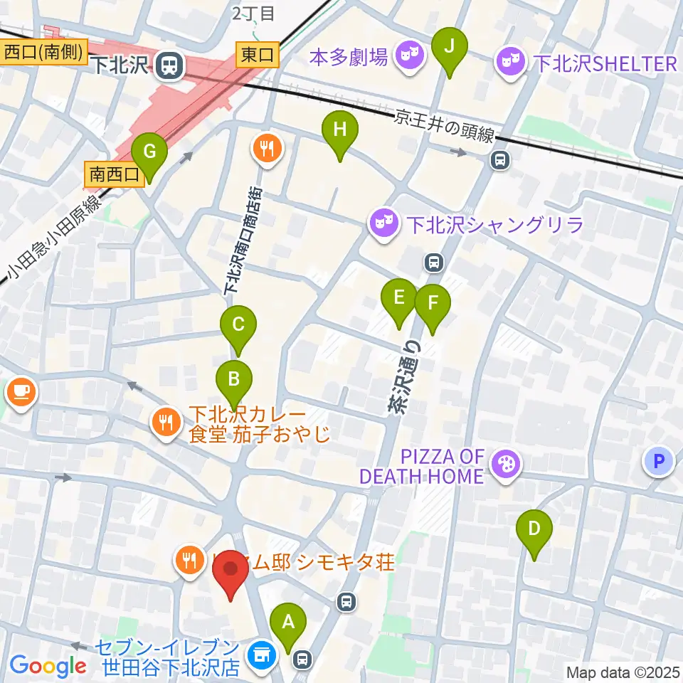 下北沢CLUB251周辺のホテル一覧地図