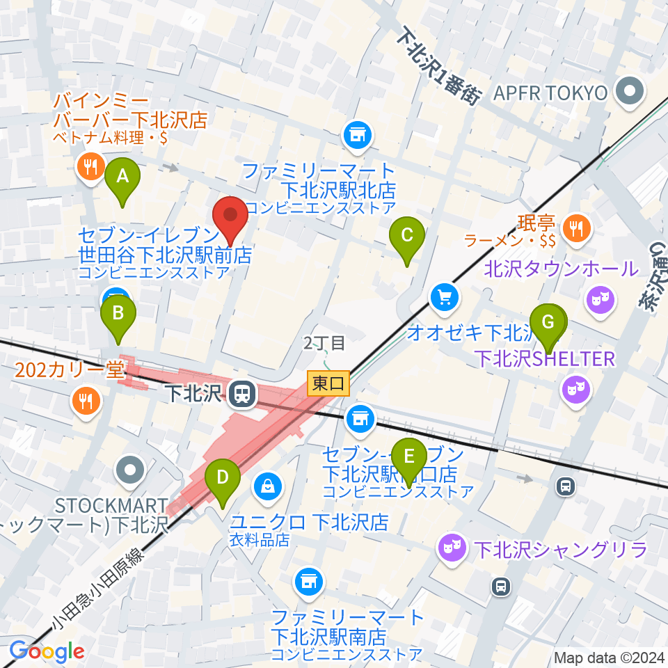 コムカフェ音倉周辺のホテル一覧地図