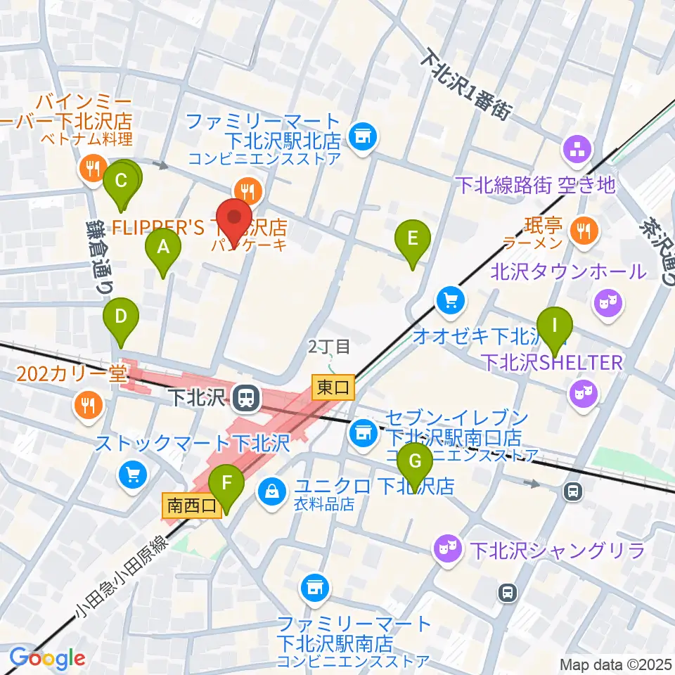 コムカフェ音倉周辺のホテル一覧地図