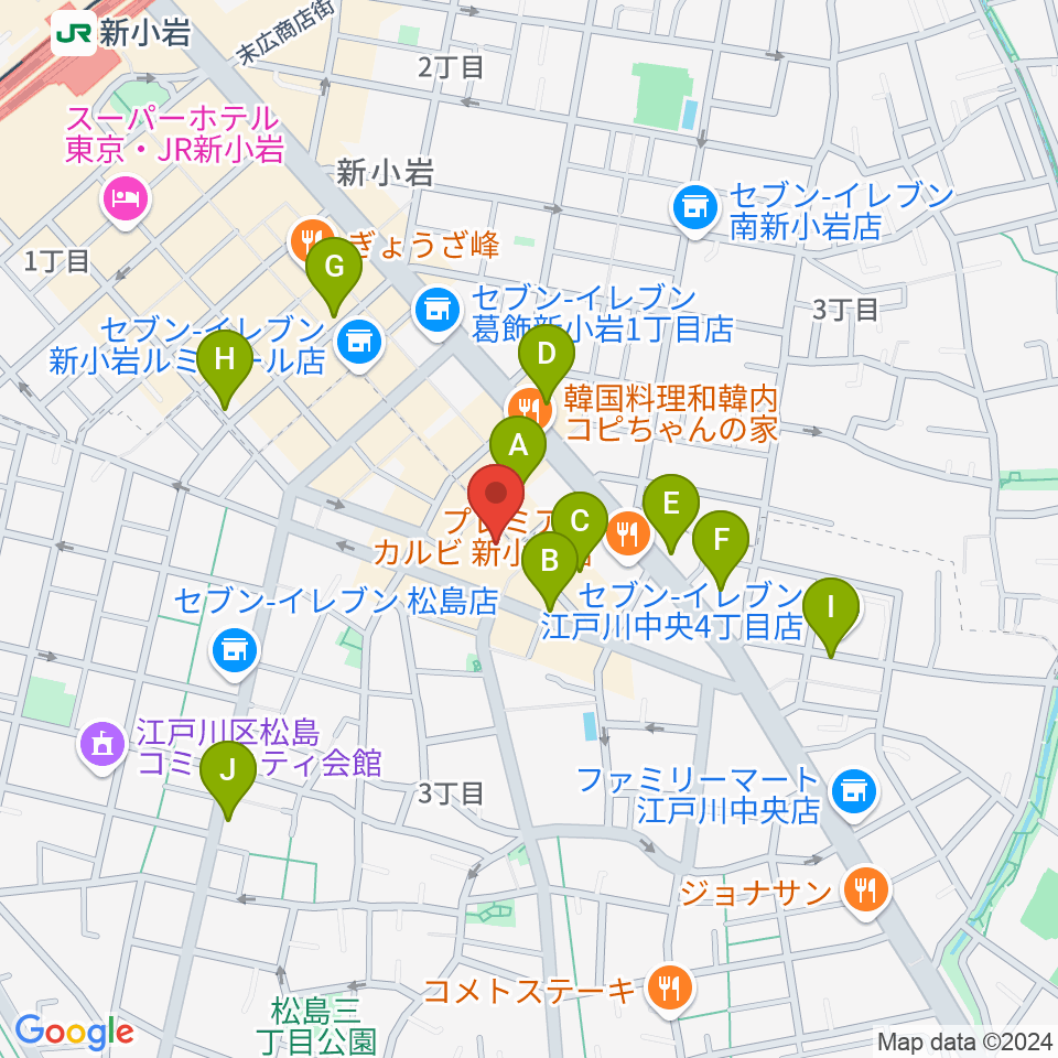 新小岩チッピー周辺のホテル一覧地図