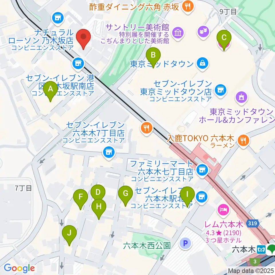 六本木オールオブミークラブ周辺のホテル一覧地図
