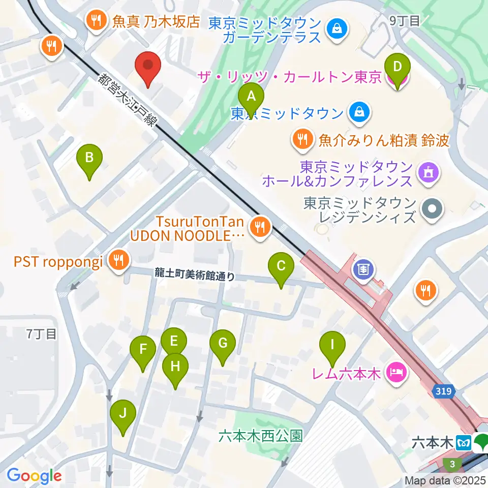 六本木オールオブミークラブ周辺のホテル一覧地図