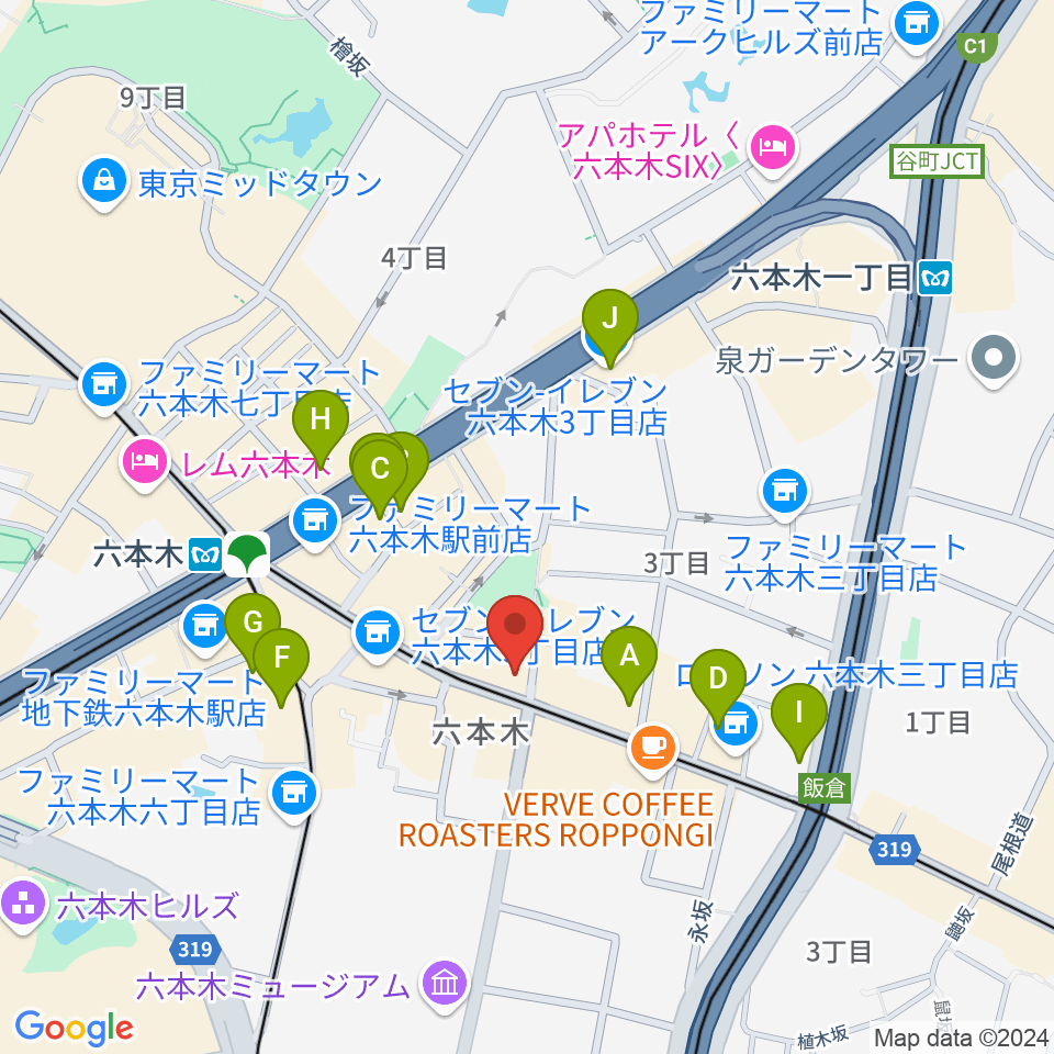 六本木Piano Bar IZUMI周辺のホテル一覧地図