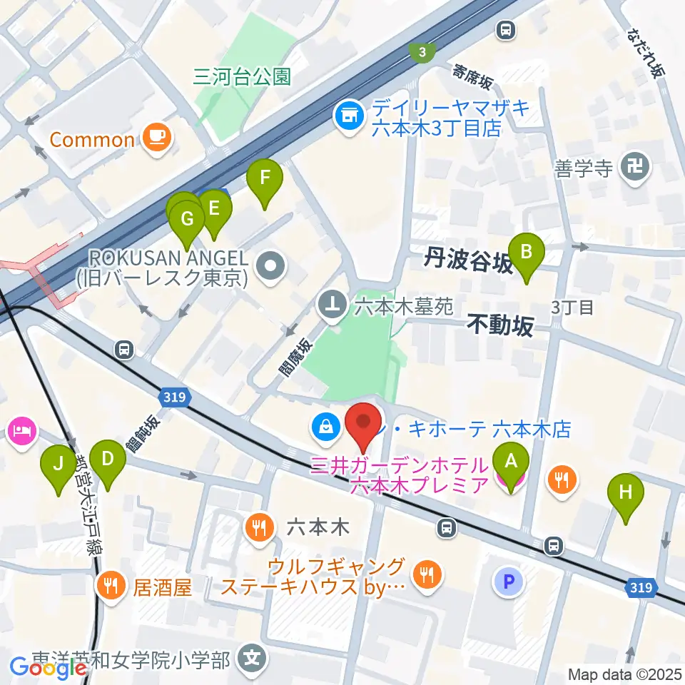 六本木Piano Bar IZUMI周辺のホテル一覧地図