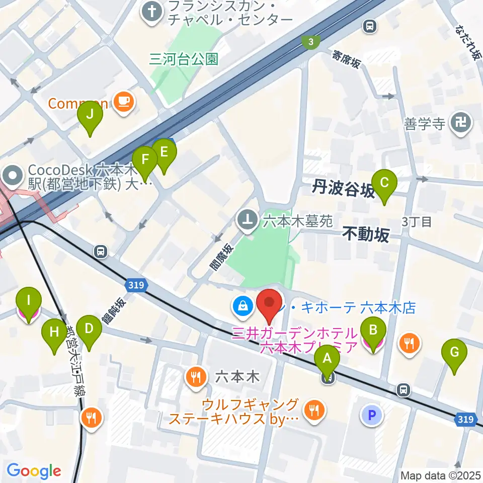 六本木Piano Bar IZUMI周辺のホテル一覧地図