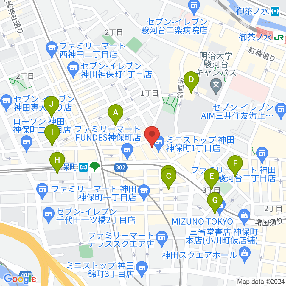 アディロンダックカフェ周辺のホテル一覧地図