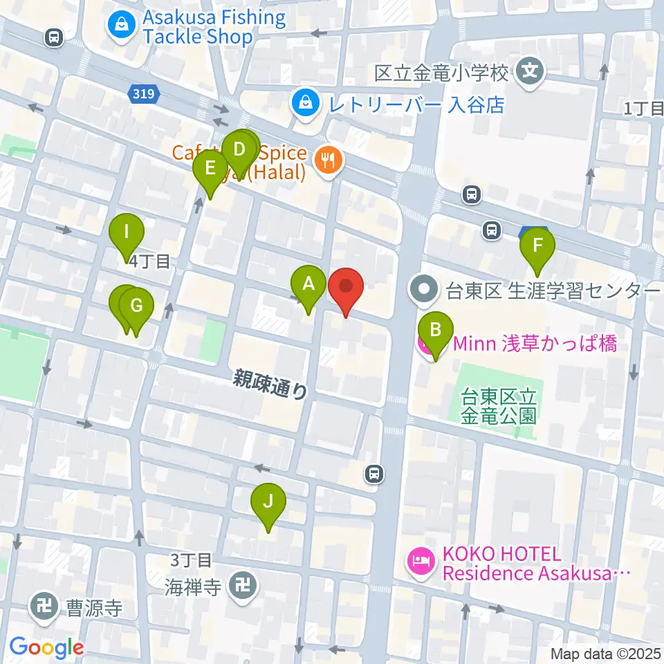入谷なってるハウス周辺のホテル一覧地図