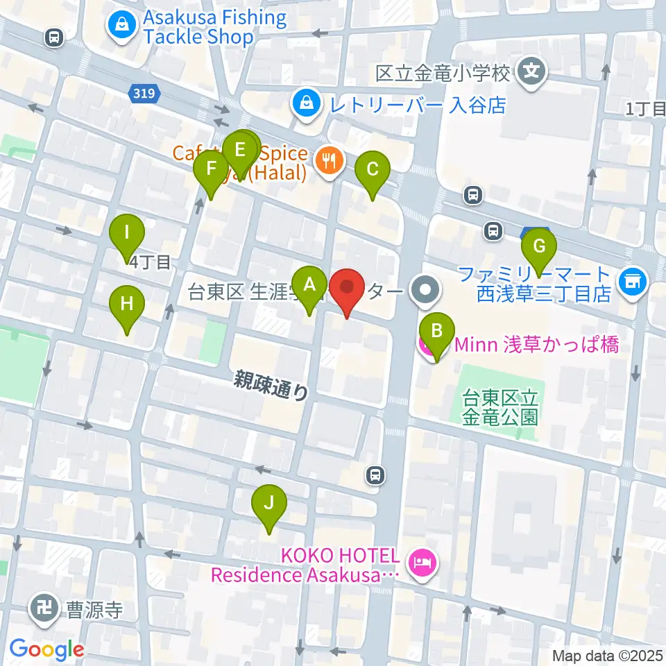 入谷なってるハウス周辺のホテル一覧地図