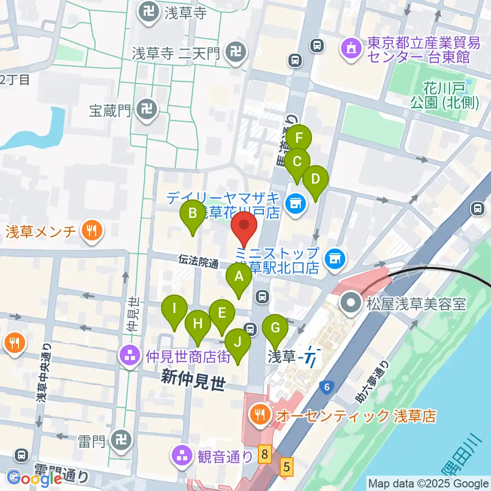 ライブ・バー舵輪周辺のホテル一覧地図