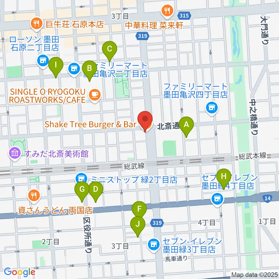 錦糸町J-flow周辺のホテル一覧地図
